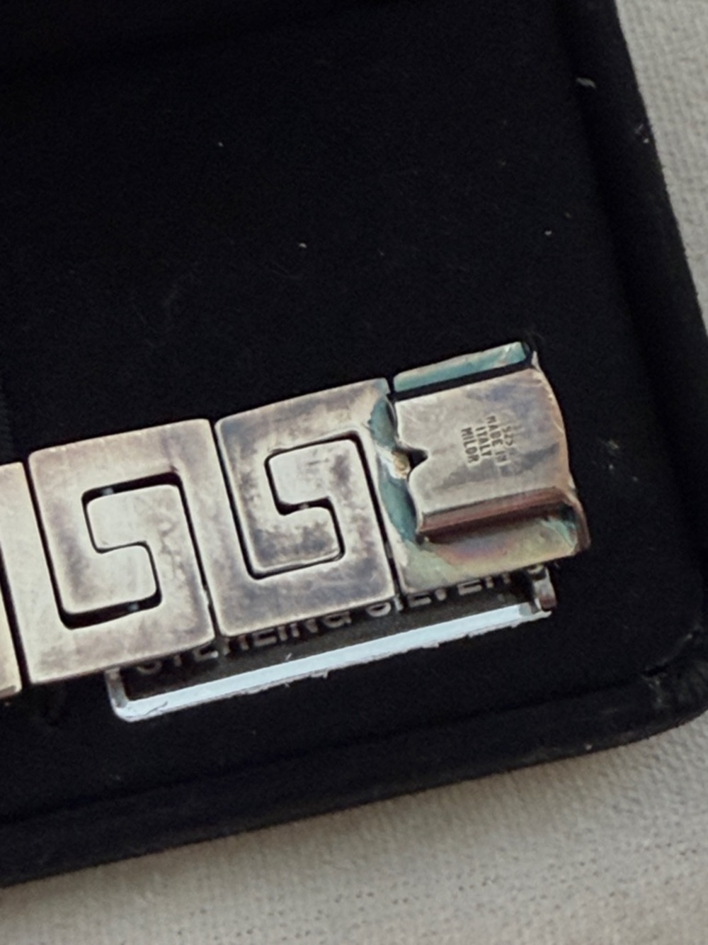 Sterling Silver Greek Key Bracelet - Silver - Picture 4 of 6
